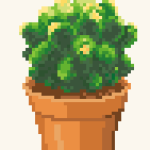 Cactus II Cross Stitch Pattern PDF, Medium Floral Embroidery Chart, DMC 19 Colors, 41 x 57 Stitches, Instant Download