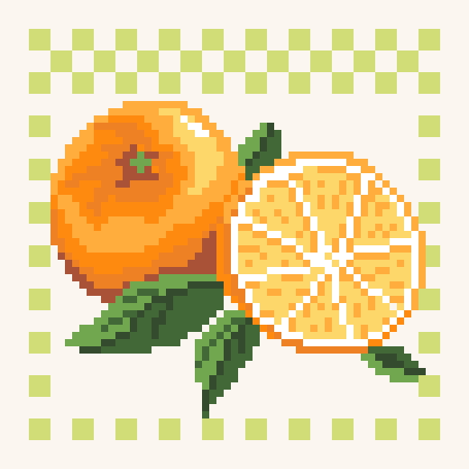 Fruit Pattern G016 Cross Stitch Pattern PDF, Easy Embroidery Chart, DMC 10 Colors, 59 x 59 Stitches, Instant Download