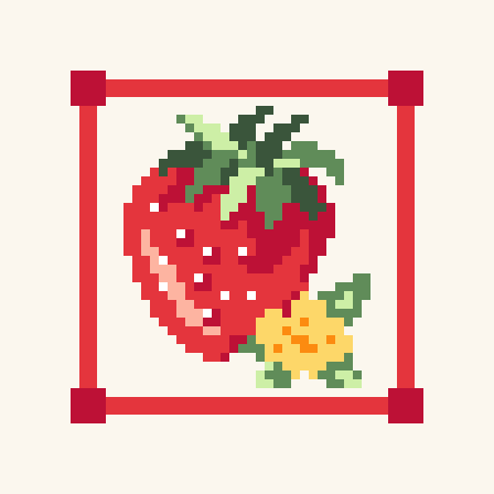 Fruit Pattern G082 Cross Stitch Pattern PDF, Easy Embroidery Chart, DMC 9 Colors, 50 x 50 Stitches, Instant Download